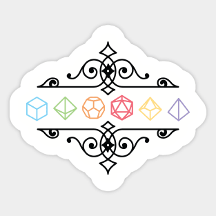 Rainbow Dice Icons RPG D20 LGBT Pride Sticker